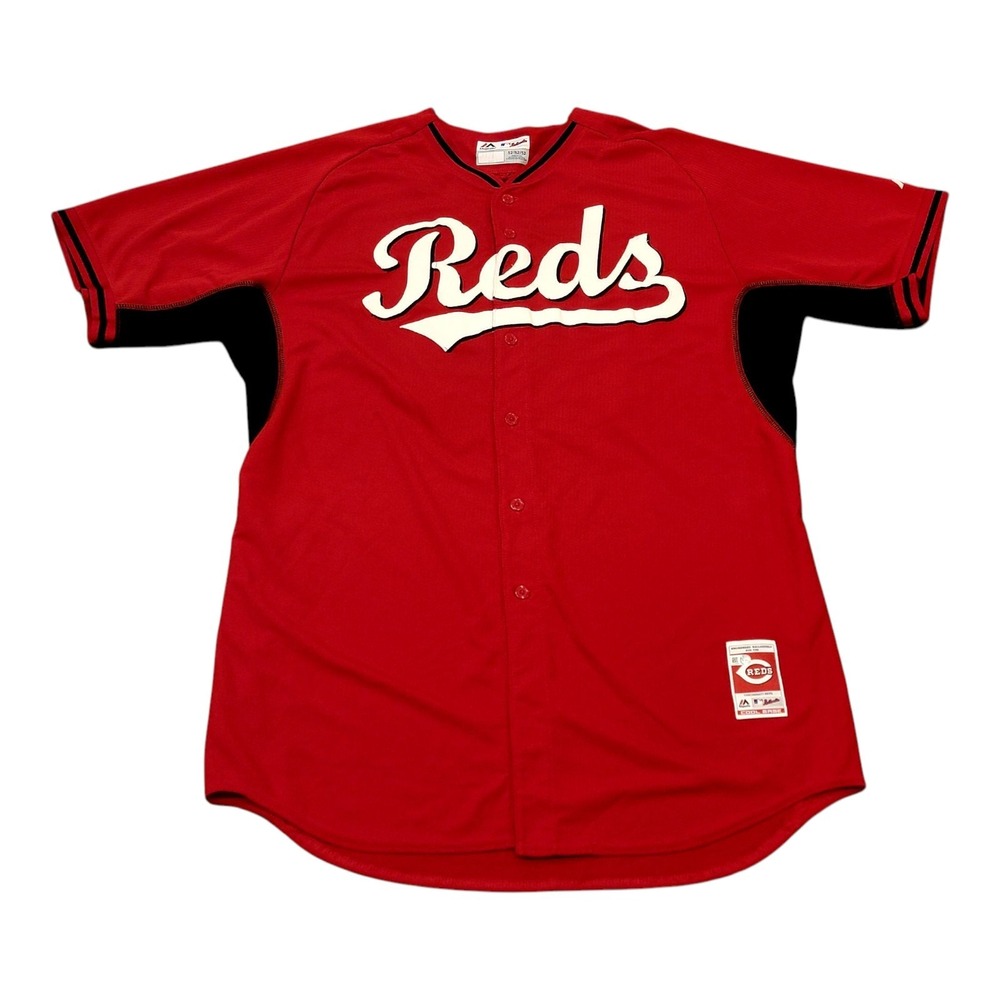 Majestic Cincinnati Reds Logan Ondrusek 66 Team Issued BP Jersey Size 52